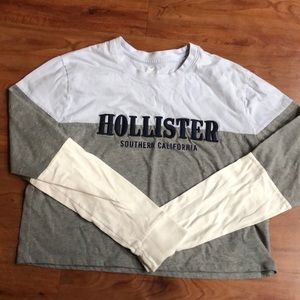 Hollister long sleeve cropped tee-shirt